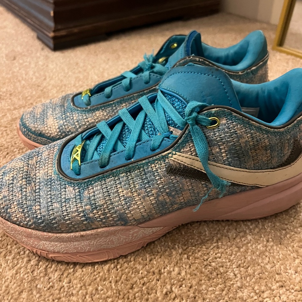Blue and Pink Athletic Sneakers